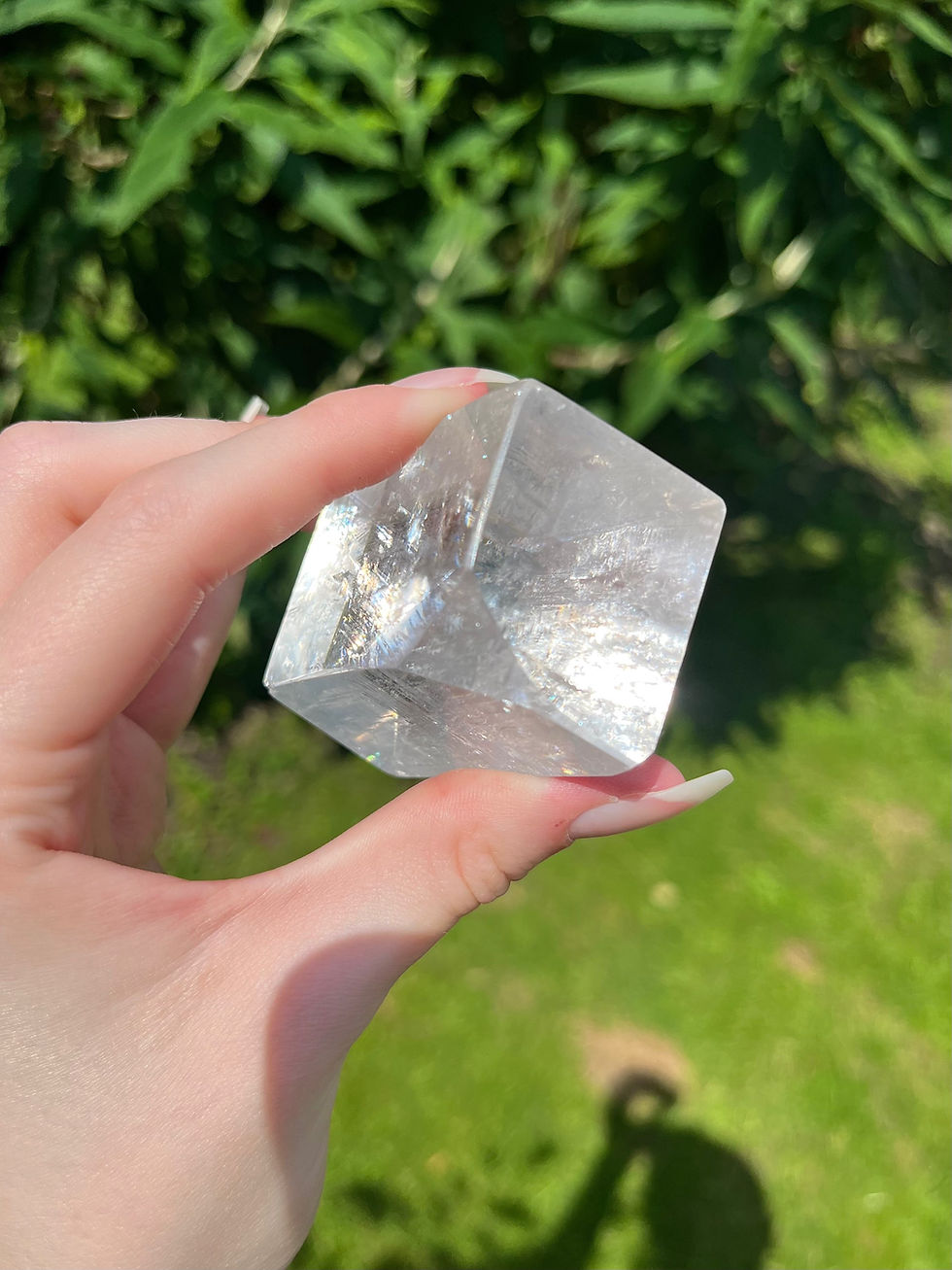 Thumbnail: clear optical calcite polished freeform