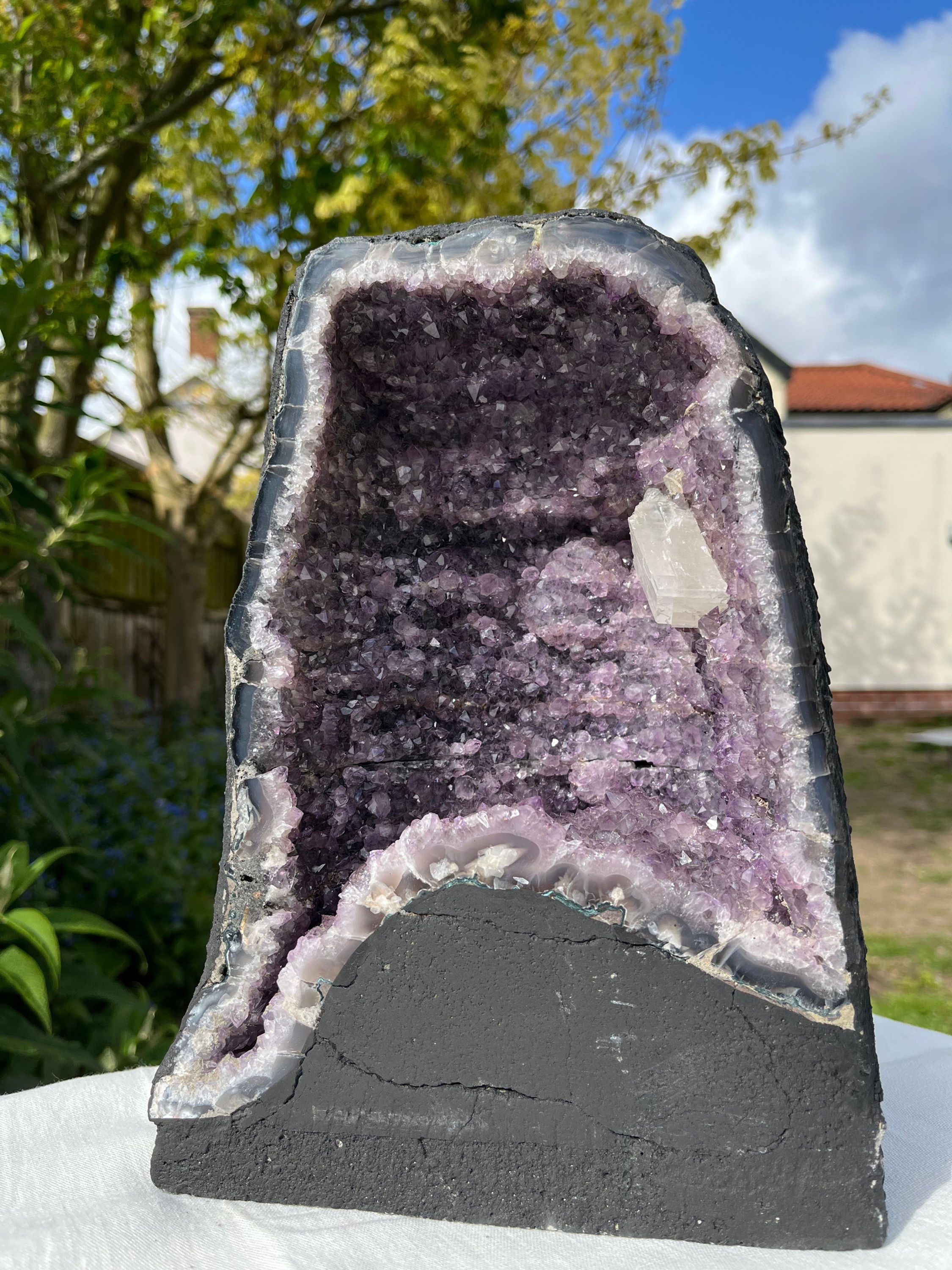 amethyst cathedral with calcite