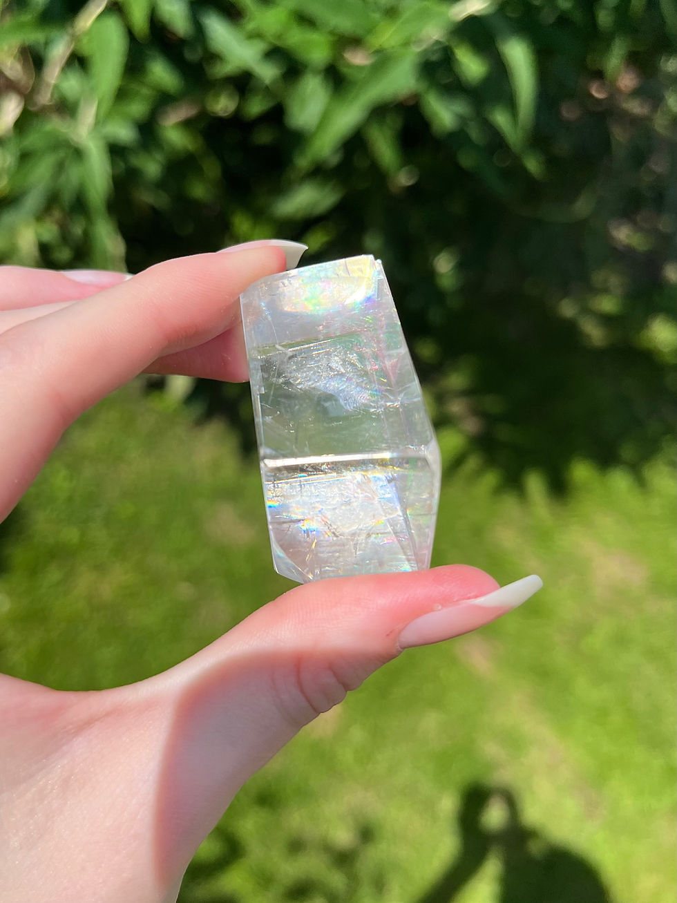 Thumbnail: clear optical calcite polished freeform