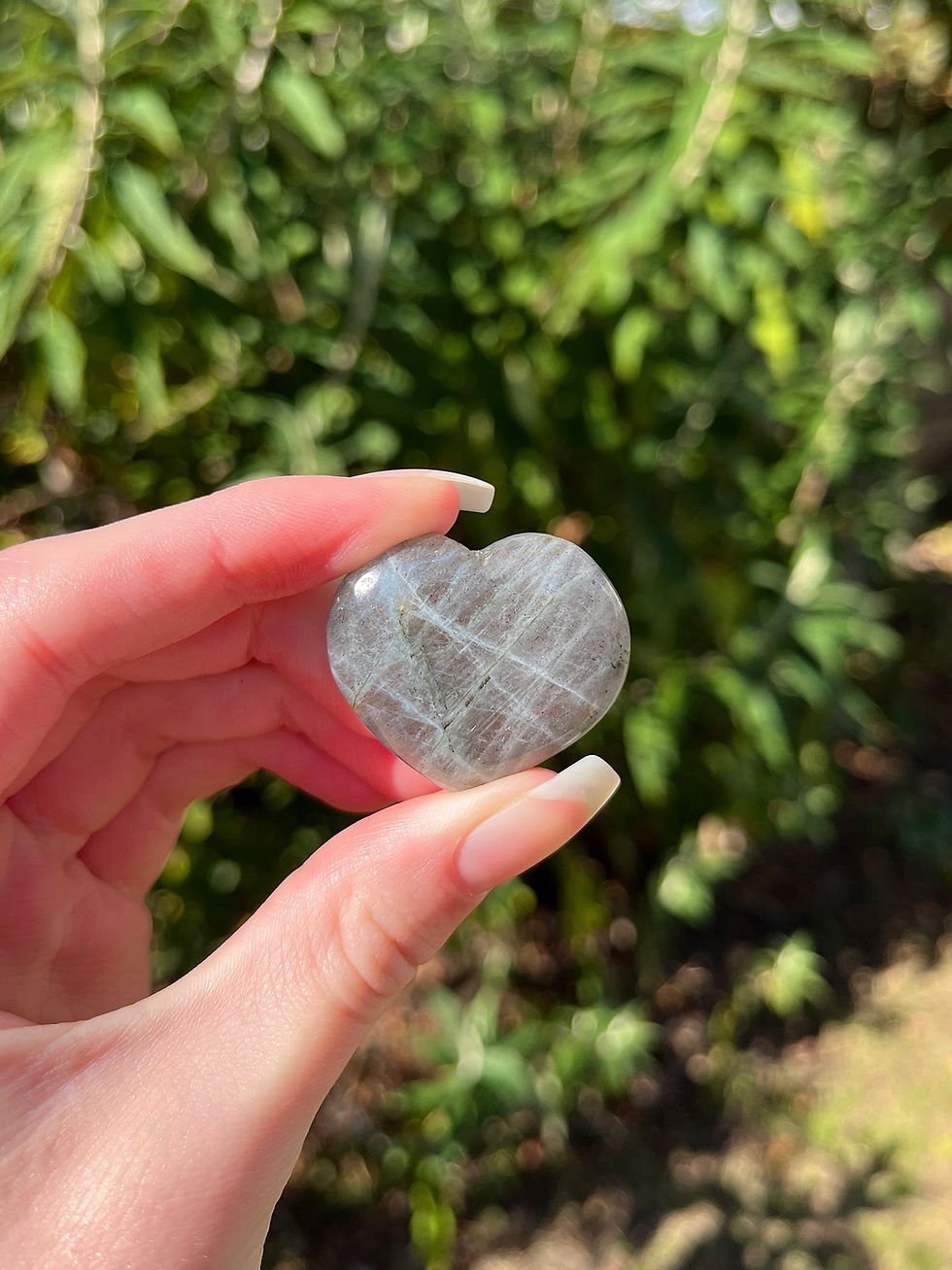 Thumbnail: sunset labradorite heart