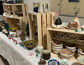Holiday Market booth setup