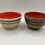 Thumbnail: pink bowl and stripes on light and dark clay