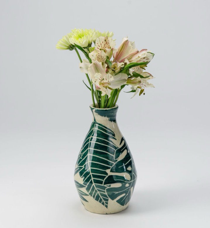 Thumbnail: island vine vase - sgraffito