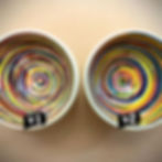 interior of version 1 vs version 2 showing glossy stripes of several colors