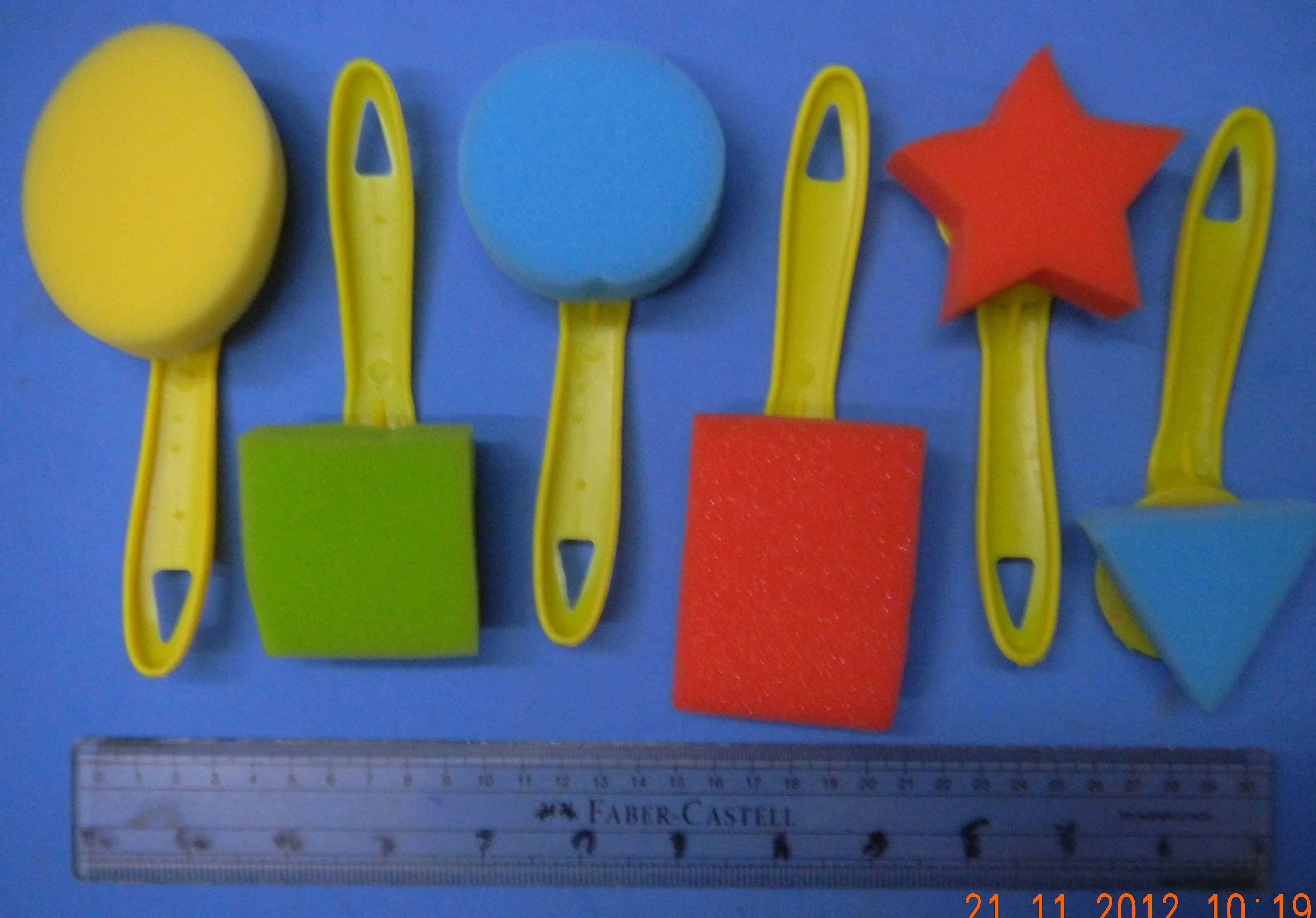 Sponge Stamps Geo Shape set of 6