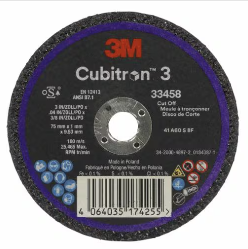 3M™ Cubitron™ 3 切割片 33458
