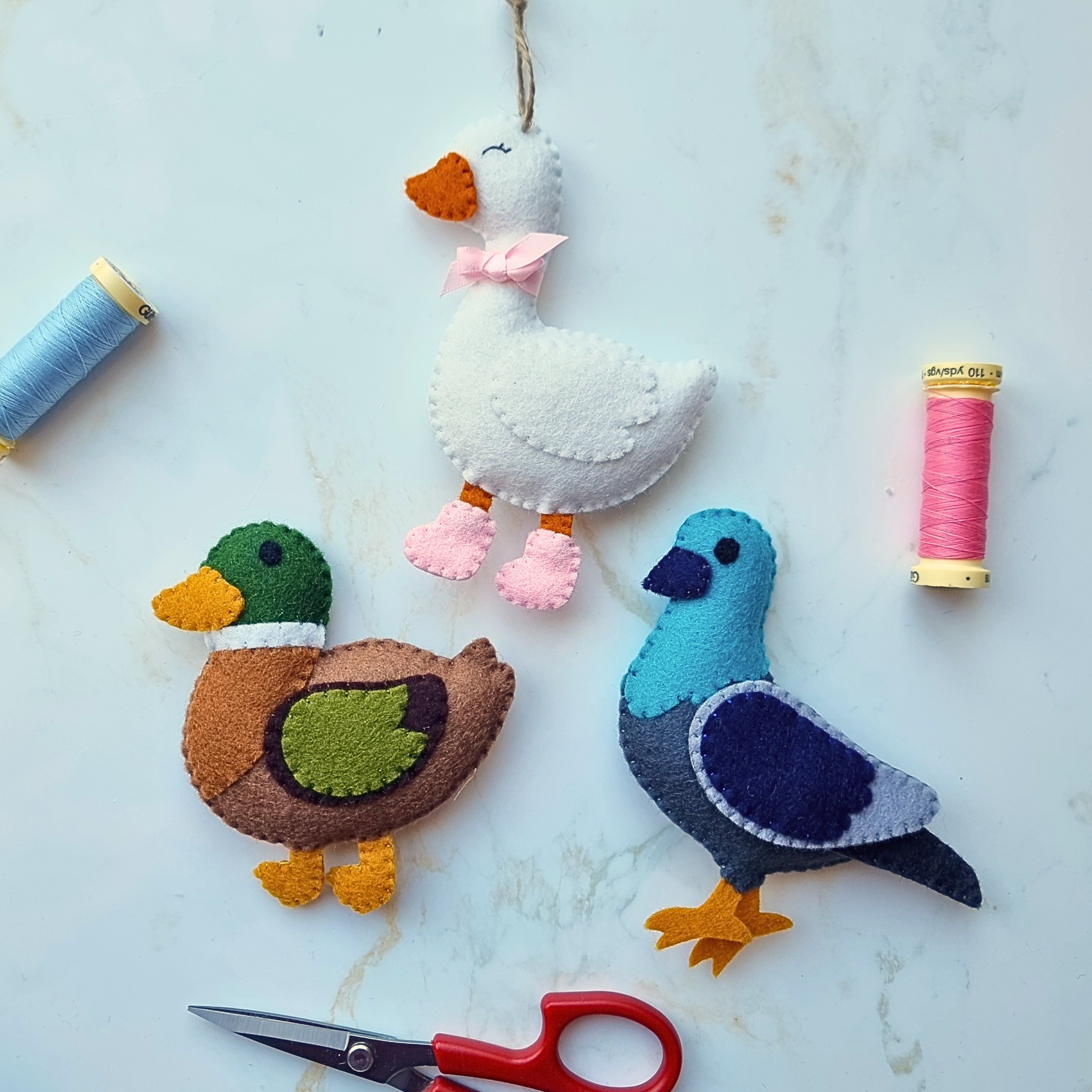 Felt Bird Trio