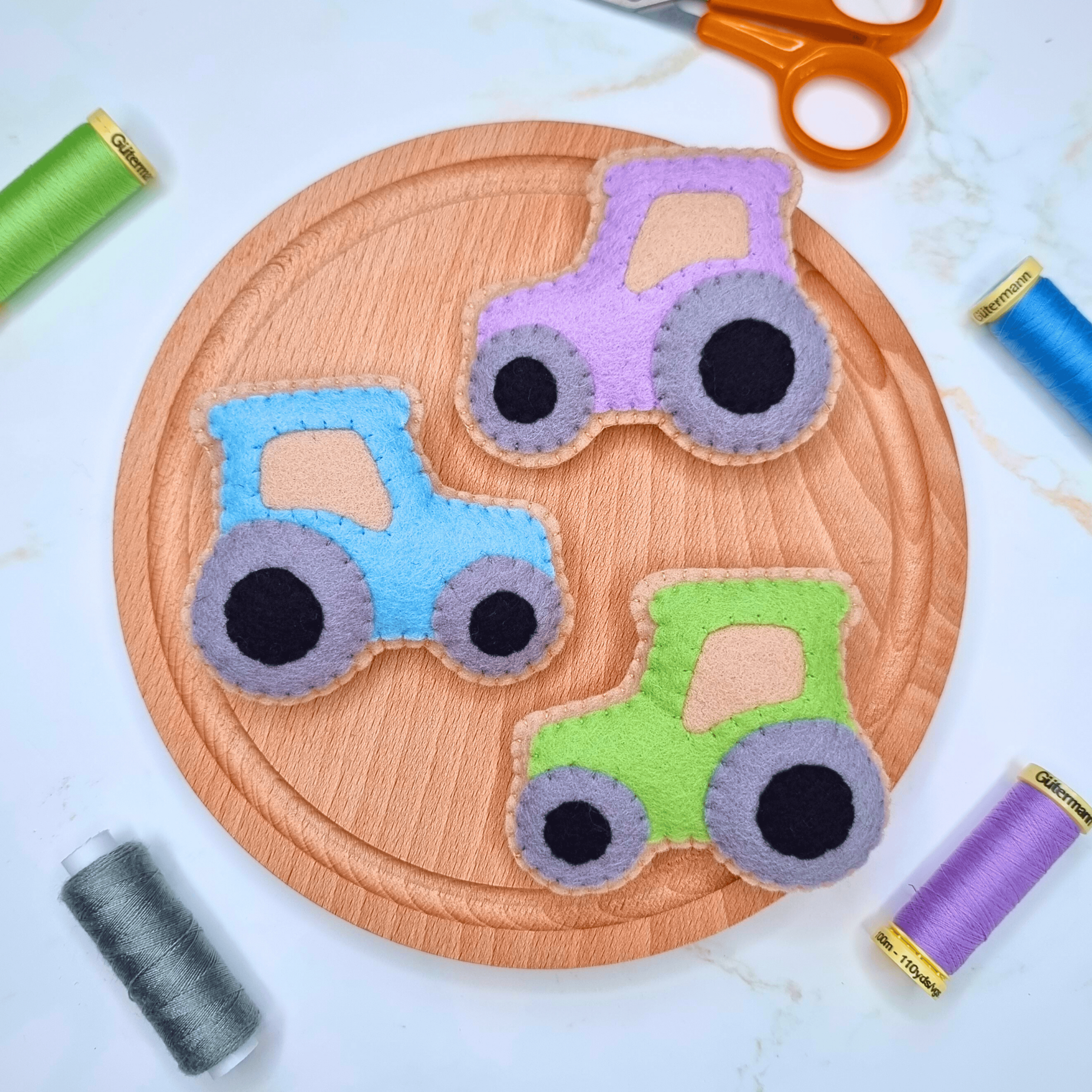 Felt Tractor Cookies