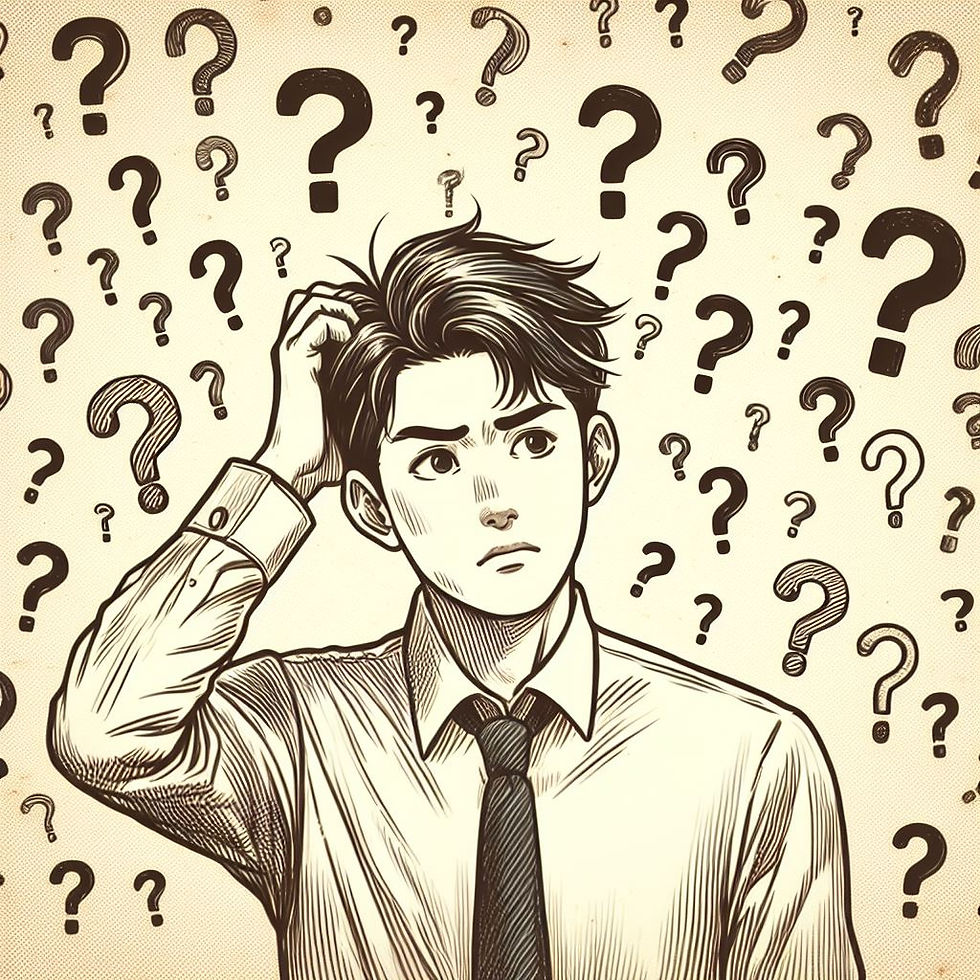 a man thinking about what to say