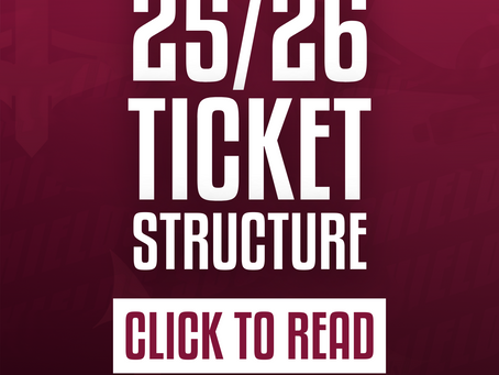 25/26 SEASON TICKET PRICES