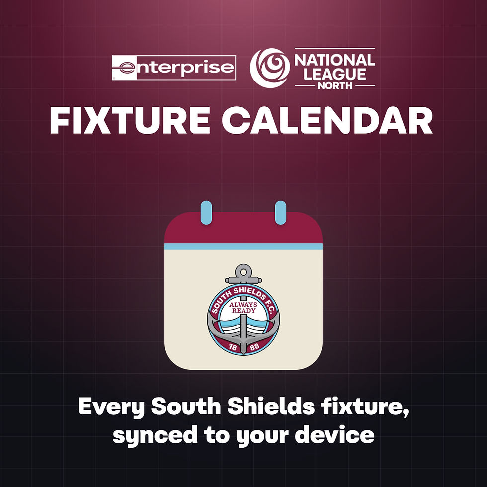 Get in sync with every South Shields fixture!