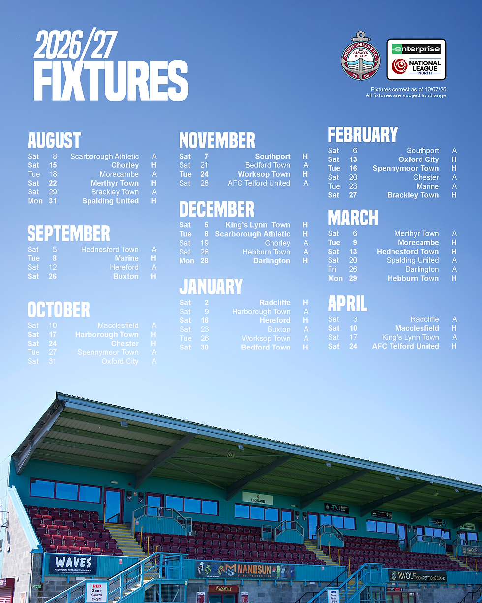 26/27 Fixtures Released