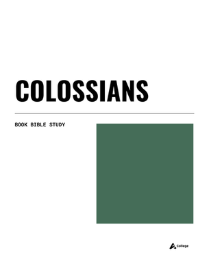 Colossians Book Bible Study