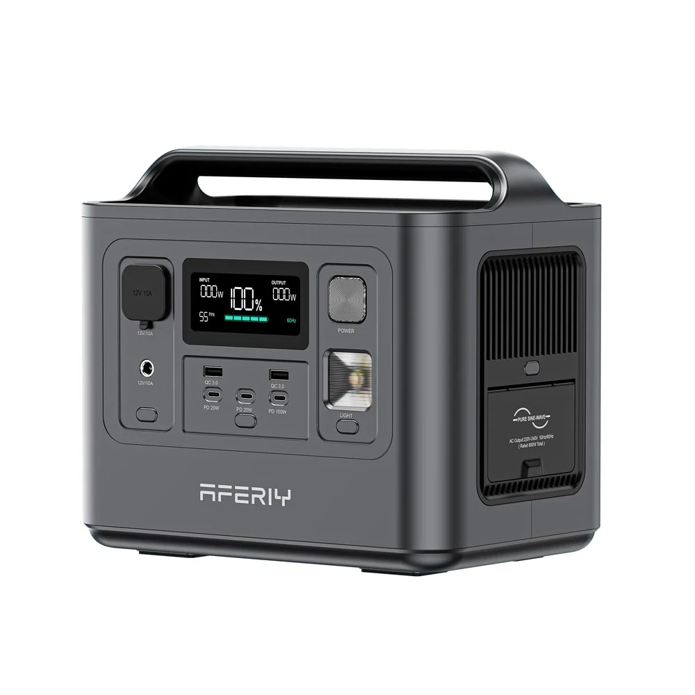 AFERIY P010 Portabel  backup generator vid kris – 800W / 512Wh