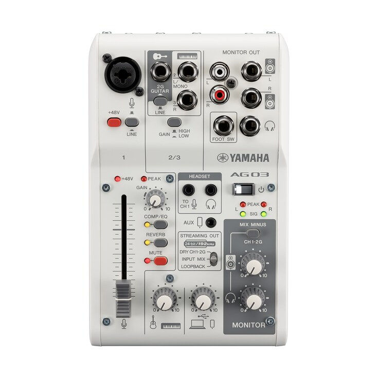Thumbnail: YAMAHA AG03MK2 LSPK BLACK 3-CHANNEL LIVE STREAMING PACK