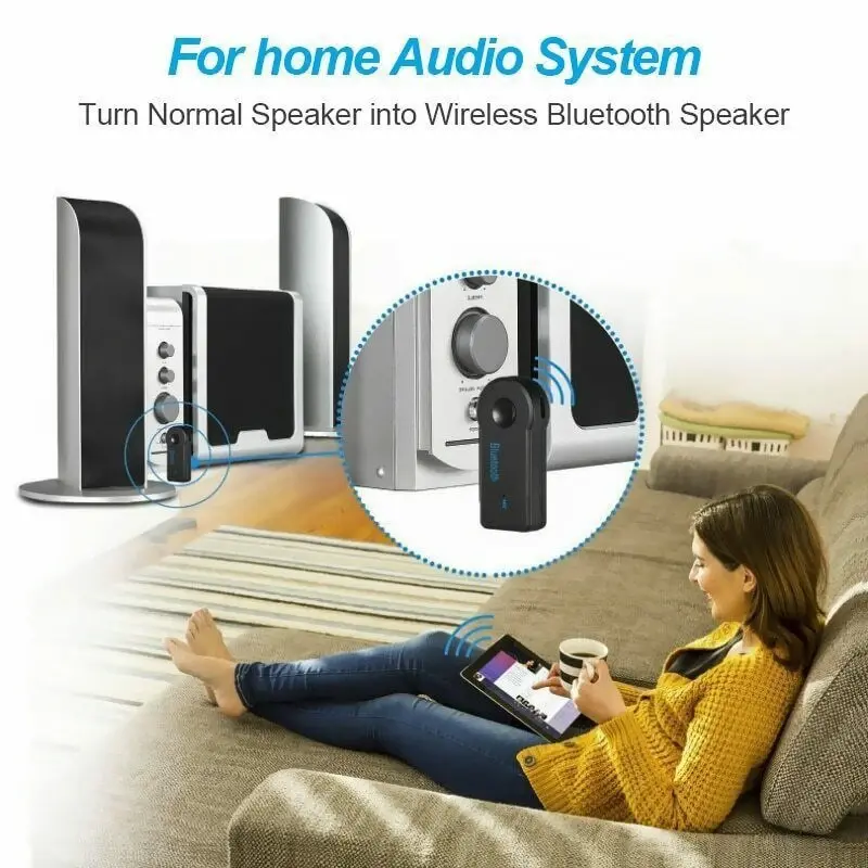 Thumbnail: 3.5mm Wireless Bluetooth Receiver to stream audio from phone to amp/speaker
