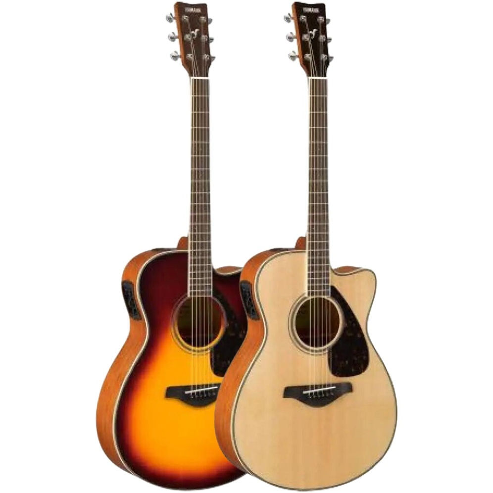 YAMAHA FSX820C NATURAL CUTAWAY SMALL BODY ACOUSTIC-ELECTRIC GUITAR