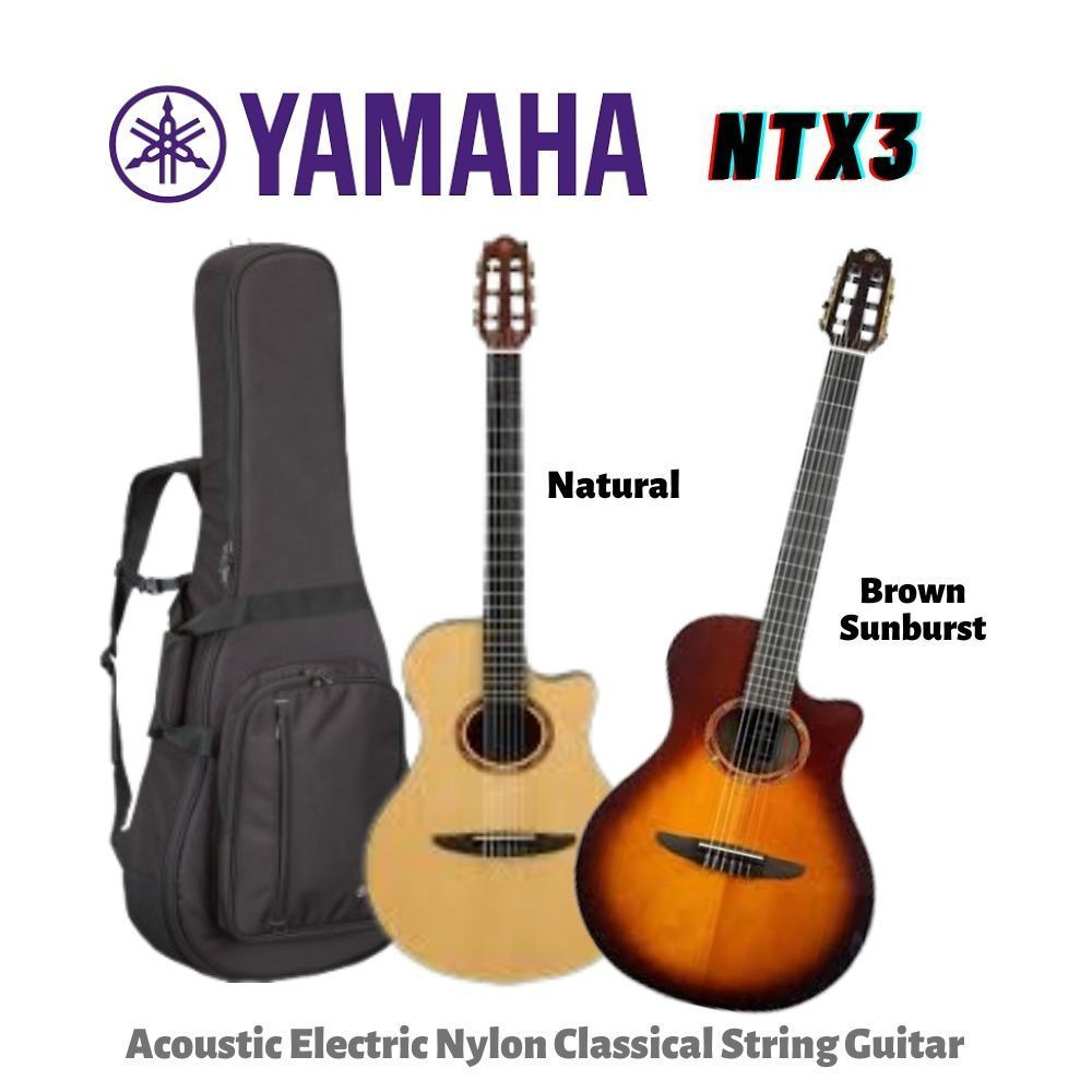 YAMAHA NTX3 CUTAWAY BODY ALL-SOLID ELECTRO-ACOUSTIC CLASSICAL GUITAR