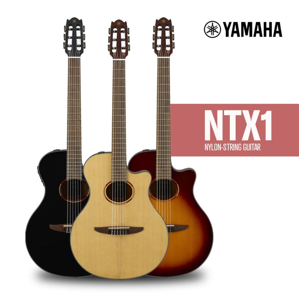 YAMAHA NTX1 CUTAWAY BODY SOLID-TOP ELECTRO-ACOUSTIC CLASSICAL GUITAR