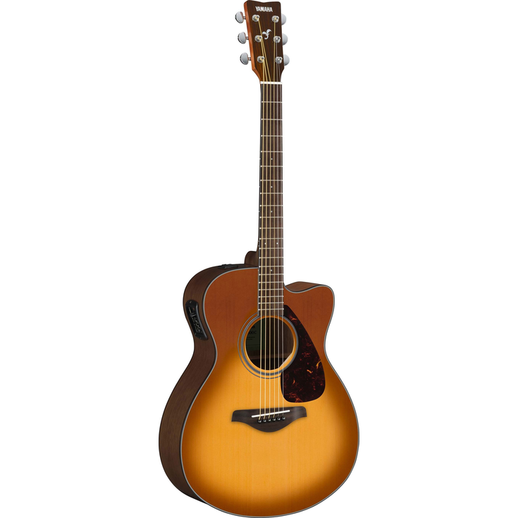 Thumbnail: YAMAHA FSX800C CUTAWAY SMALL BODY SOLID-TOP ACOUSTIC-ELECTRIC GUITAR