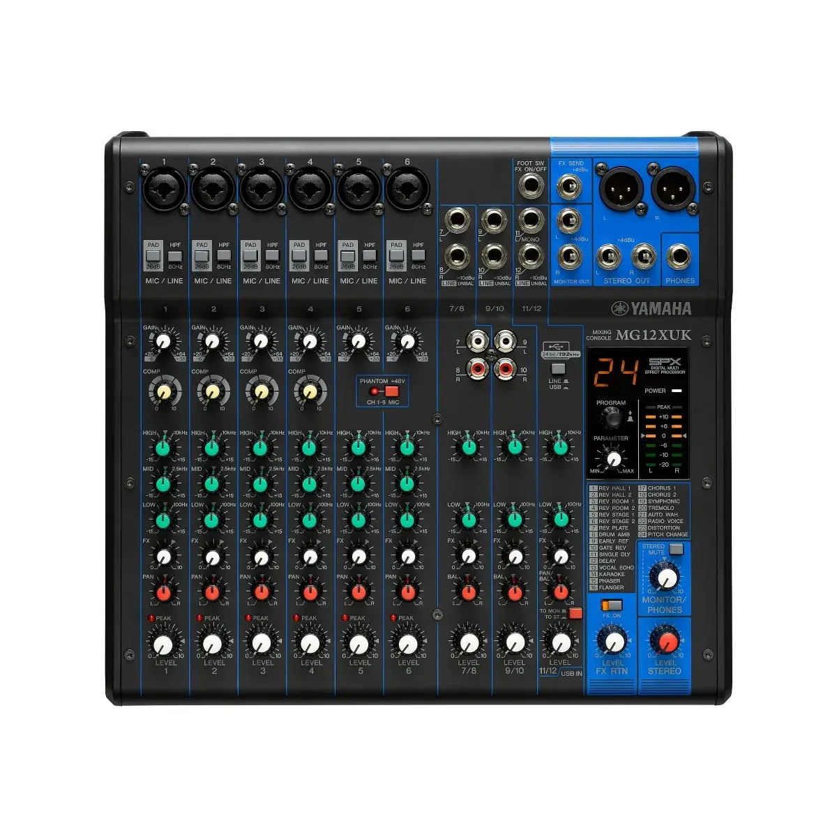 YAMAHA MG12XUK 12-CHANNEL ANALOG MIXING CONSOLE