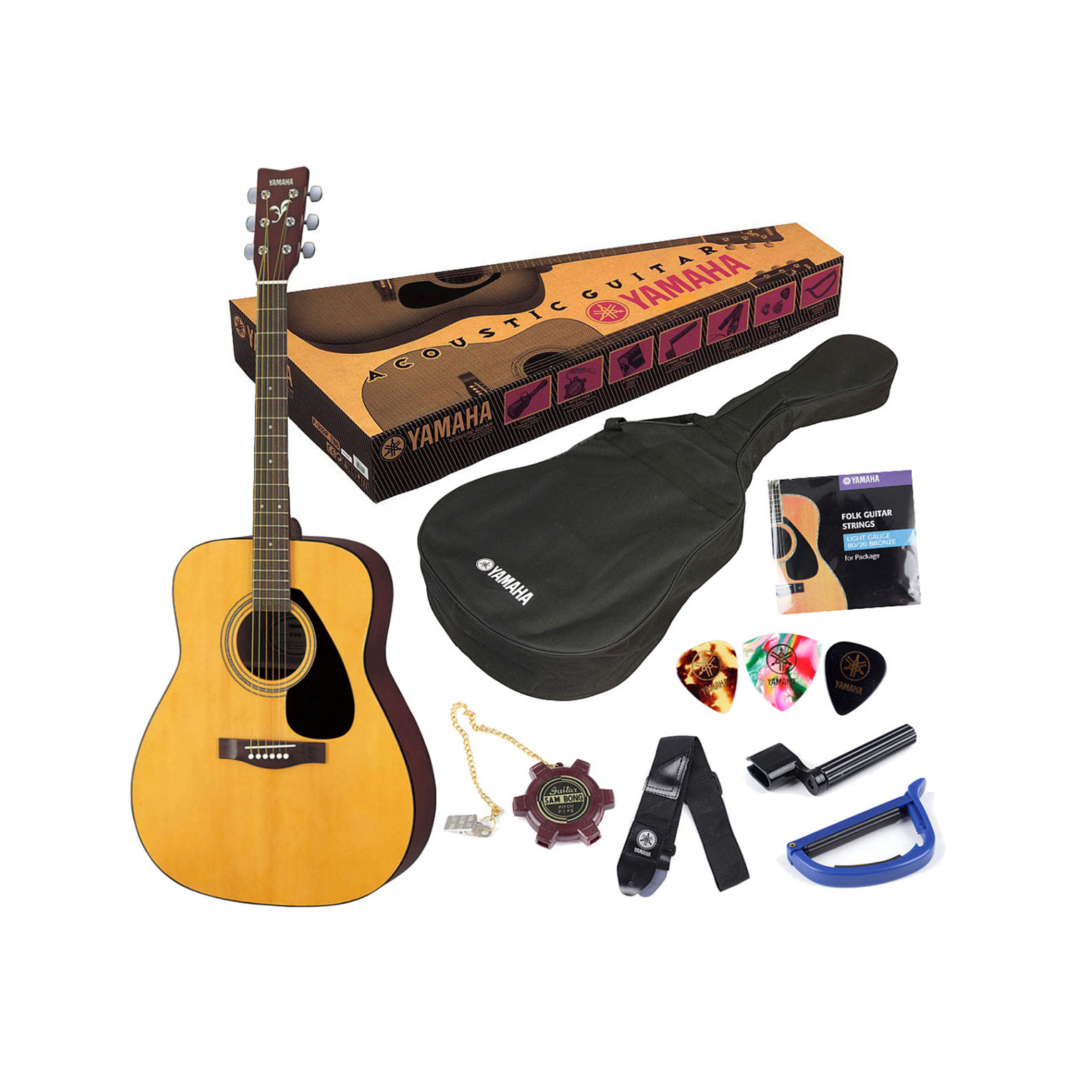YAMAHA F310P NATURAL ACOUSTIC GUITAR PACKAGE