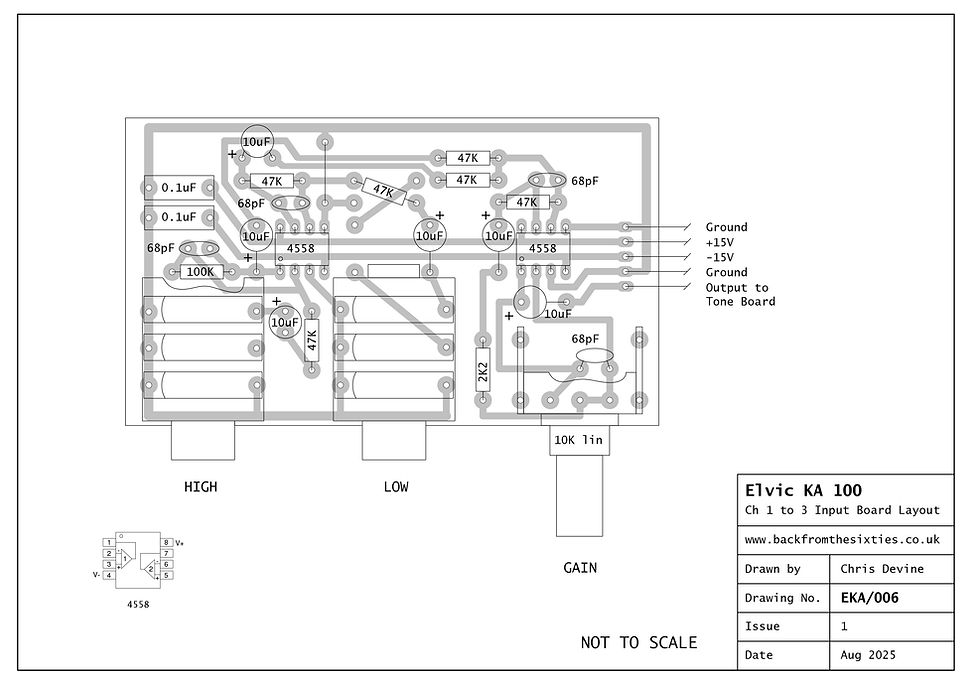 Elvic KA 100 Input Board Comp Layout