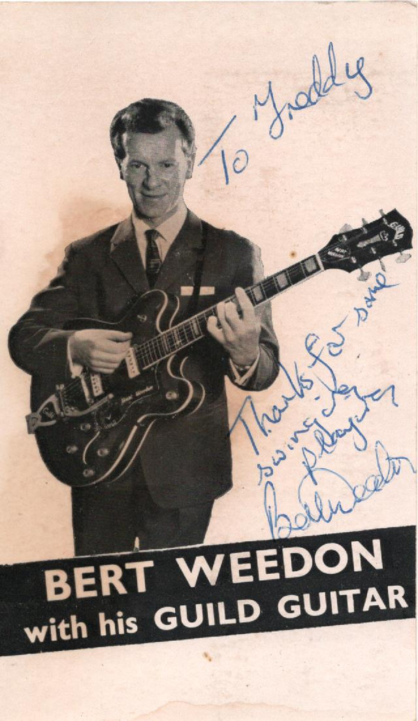 Starfire Bert Weedon Model Signed Card.j