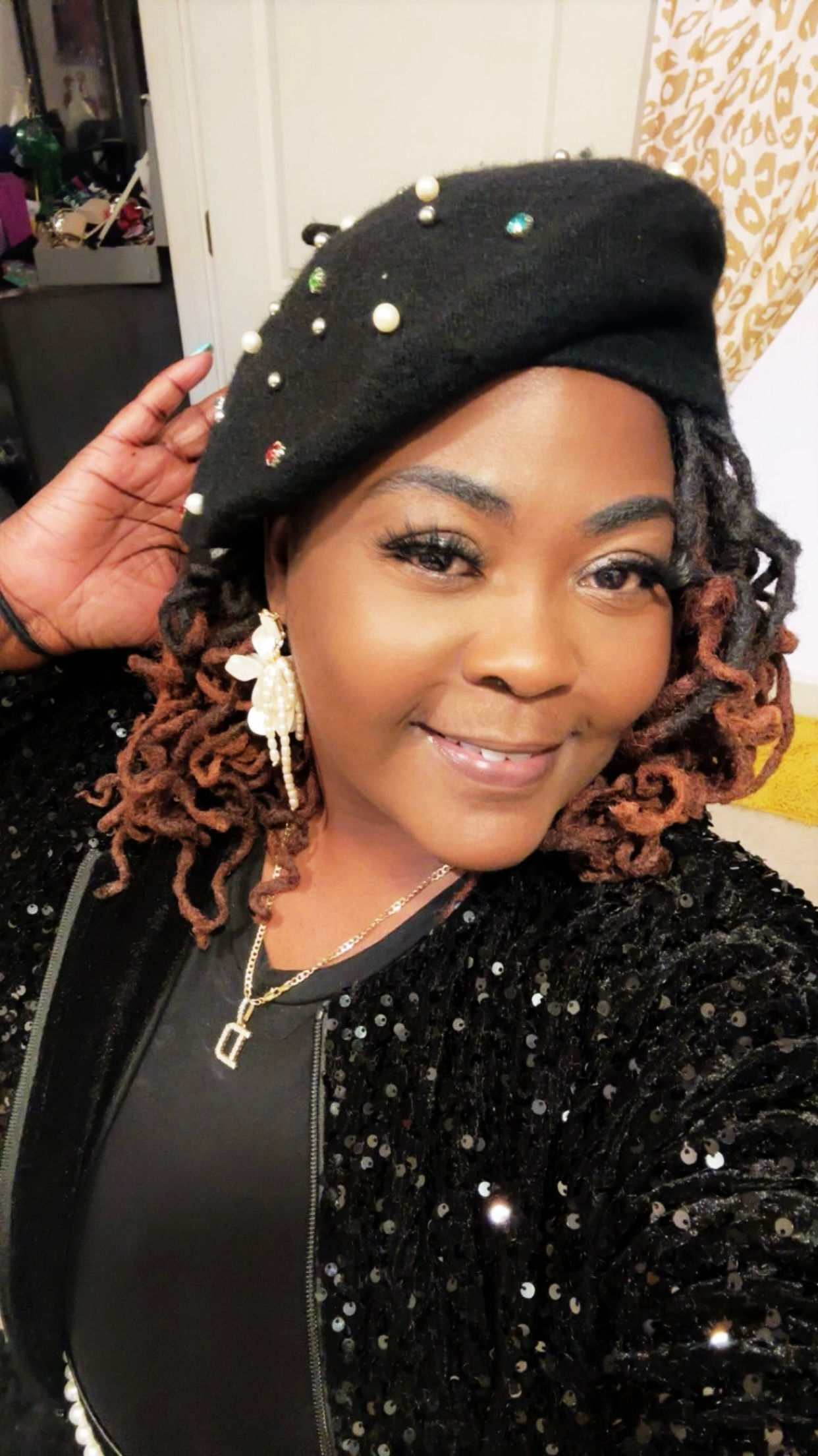 DeeVah Fashion Jeweled Beret 