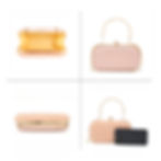 Thumbnail: PENELOPE Faux Pearl Hard Case Clutch with Top Handle