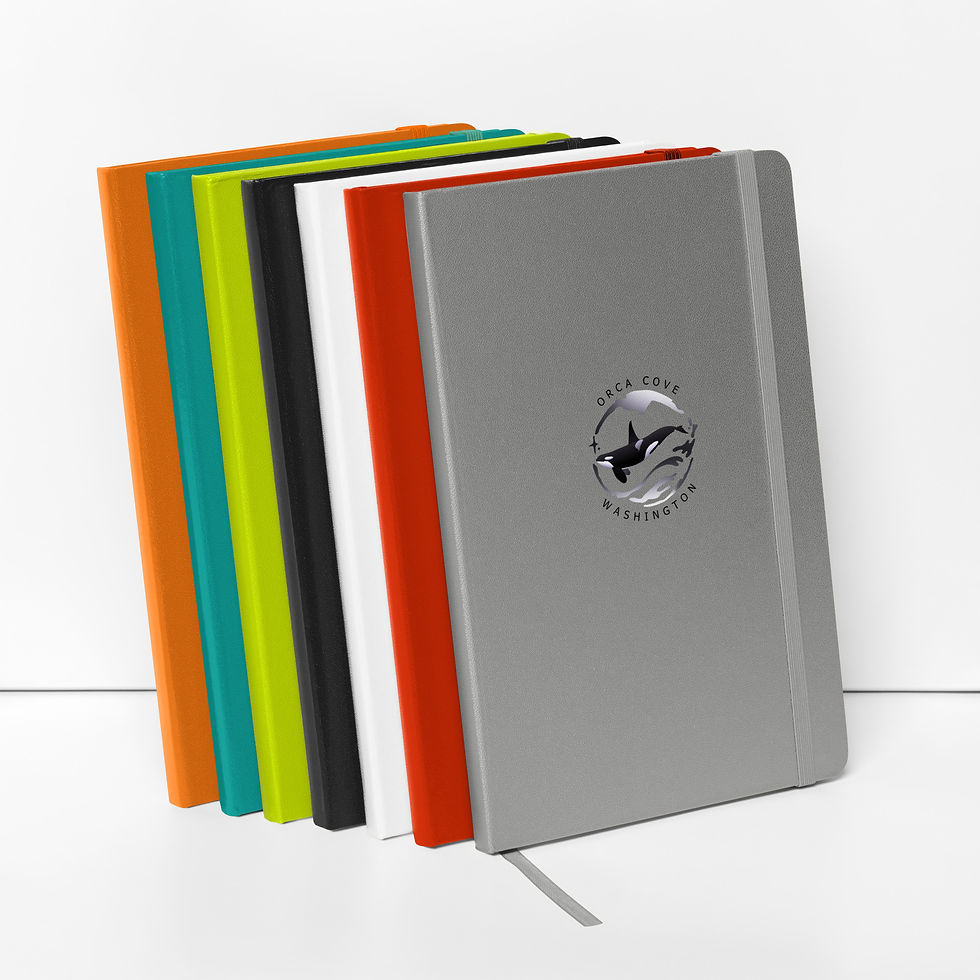 Thumbnail: Orca Cove Logo Hardcover bound notebook