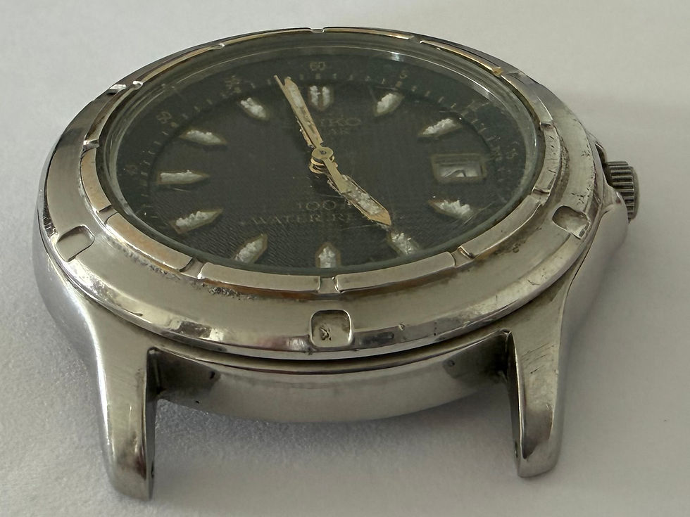 Miniatura: Seiko V145-0A55 Solar Date Quartz Para Conserto e Reparos 