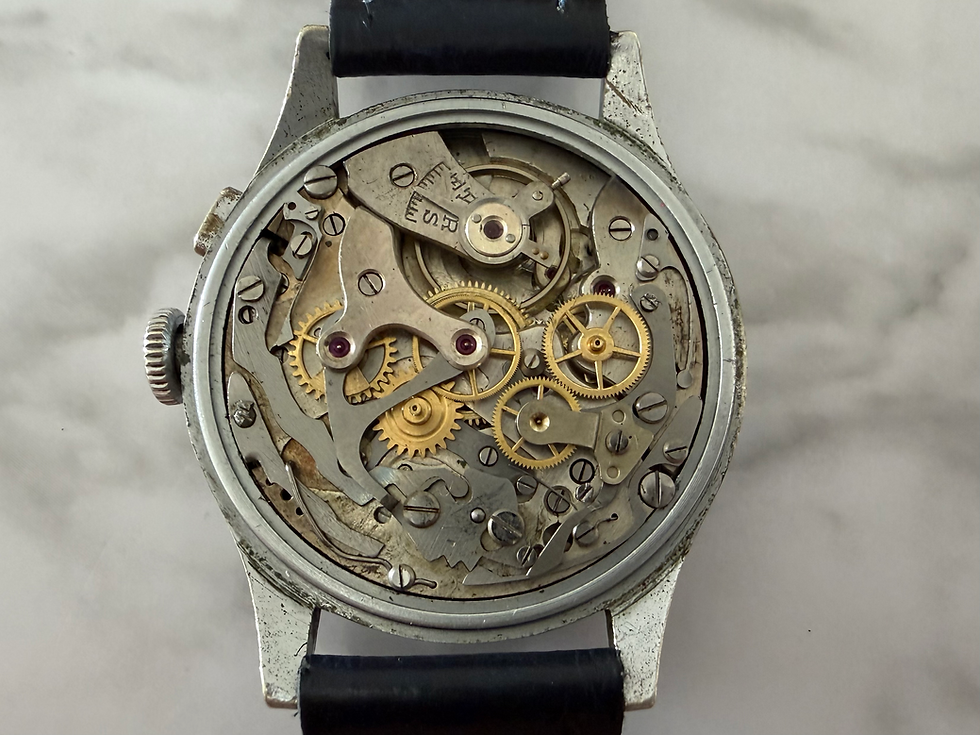 Miniatura: Fleur Cronógrafo à Corda Antigo Funcionando Para Conserto e Reparos 