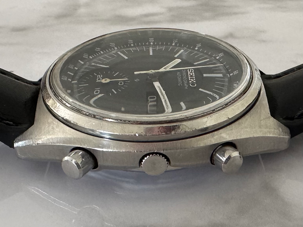 Miniatura: Seiko 6139-7070 Automático Day-Date Cronógrafo Antigo 