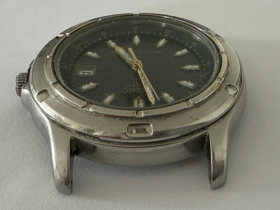 Miniatura: Seiko V145-0A55 Solar Date Quartz Para Conserto e Reparos 