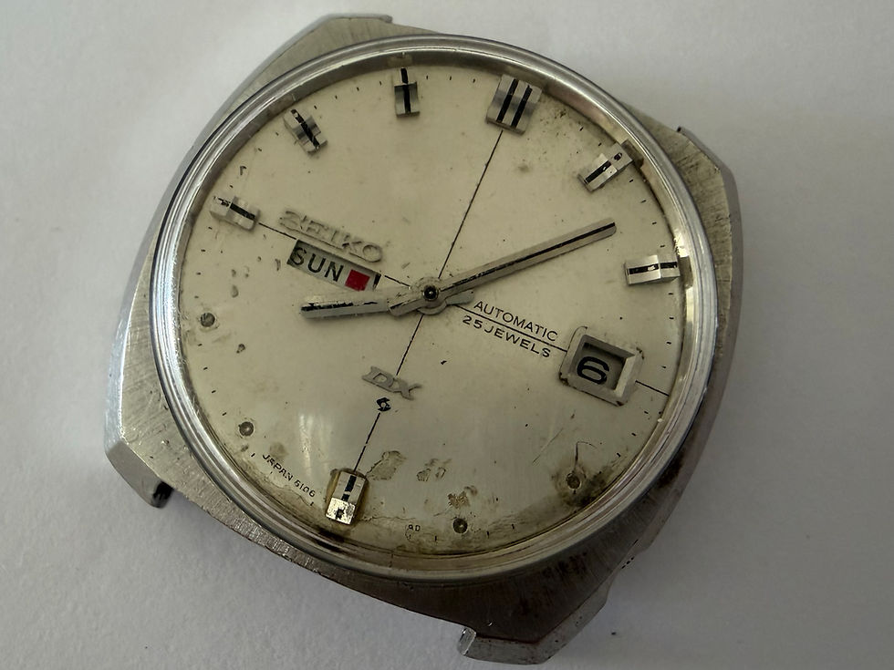 Miniatura: Seiko 6106-9010 Sea Lion M30 Automático Day-Date Antigo Para Conserto e Reparos