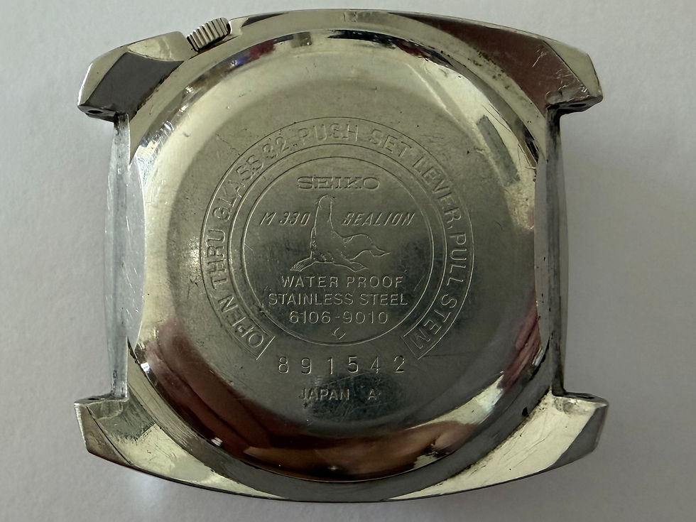 Miniatura: Seiko 6106-9010 Sea Lion M30 Automático Day-Date Antigo Para Conserto e Reparos