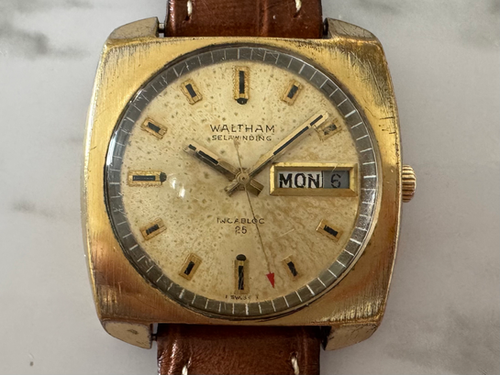 WALTHAM オートマチック Waltham Automático Day-Date Antigo Funcionando Para Reparos