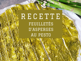 Feuilletés d'asperges vertes au pesto vert
