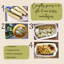 Courgettes rôties à la féta