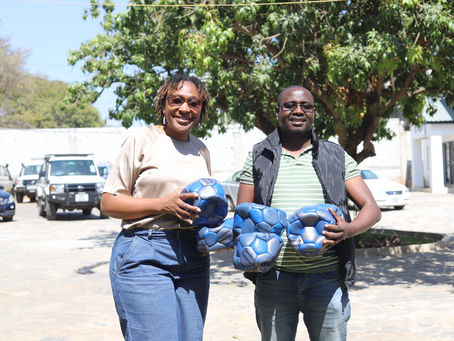 ZOCS donated footballs to Itezhi Itezhi Youth Sports Groups