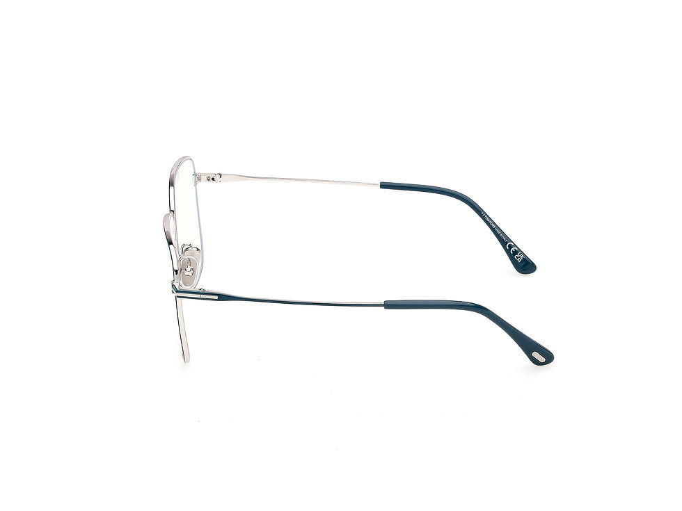 Thumbnail: Tom Ford FT6136-B_087 Square Metal Optical Frame – Shiny Turquoise