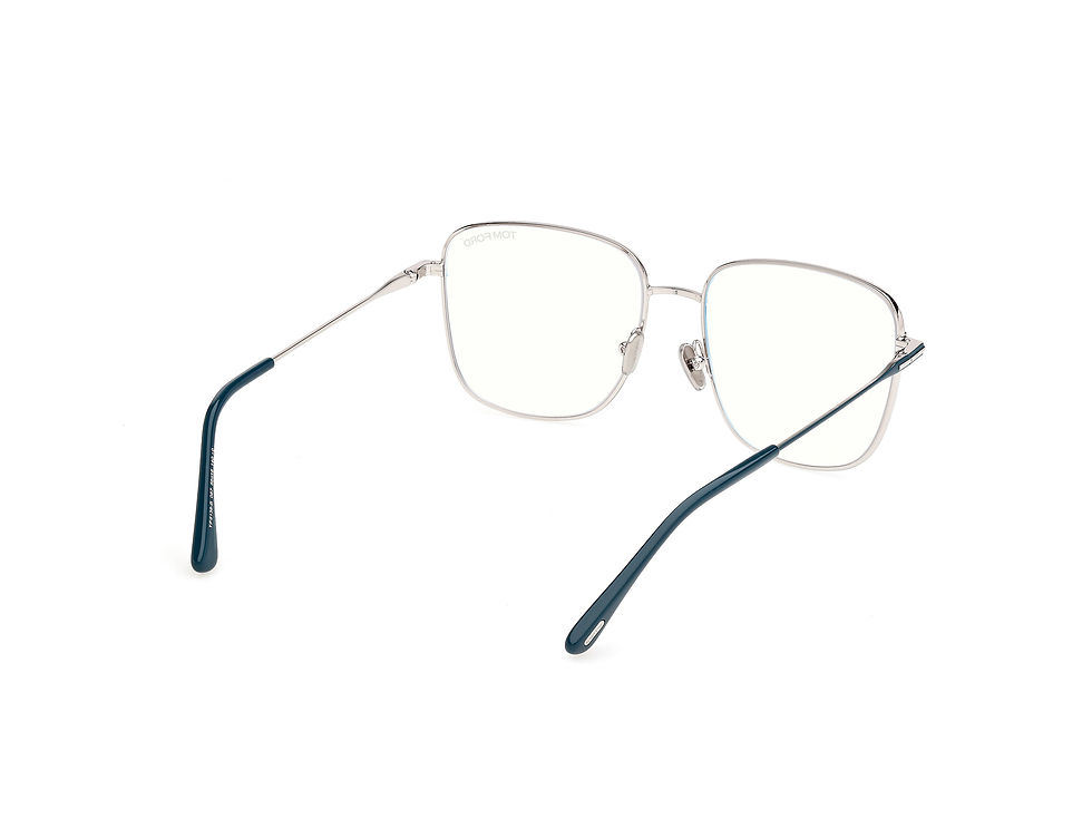 Thumbnail: Tom Ford FT6136-B_087 Square Metal Optical Frame – Shiny Turquoise