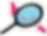 Magnifying glass looking at a line graph graphic