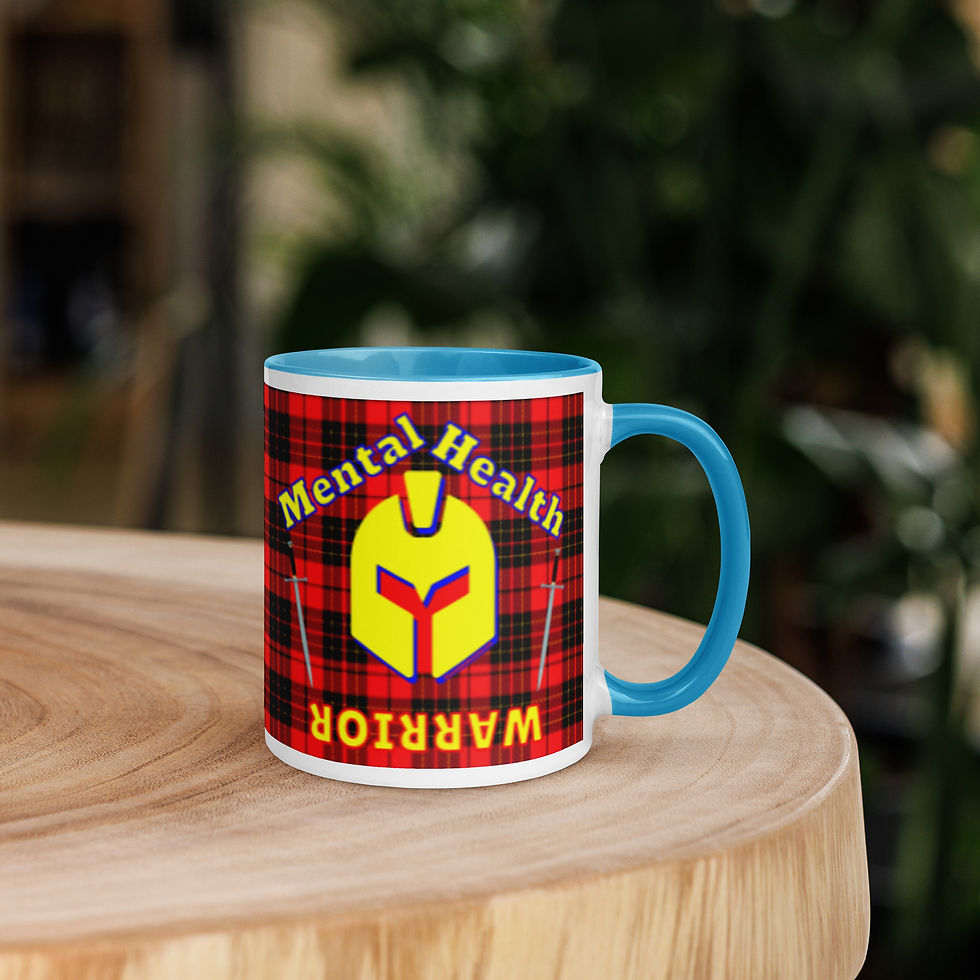 Thumbnail: Mental Health Warrior Coffee Mug with Color Inside | (HV31-RP)