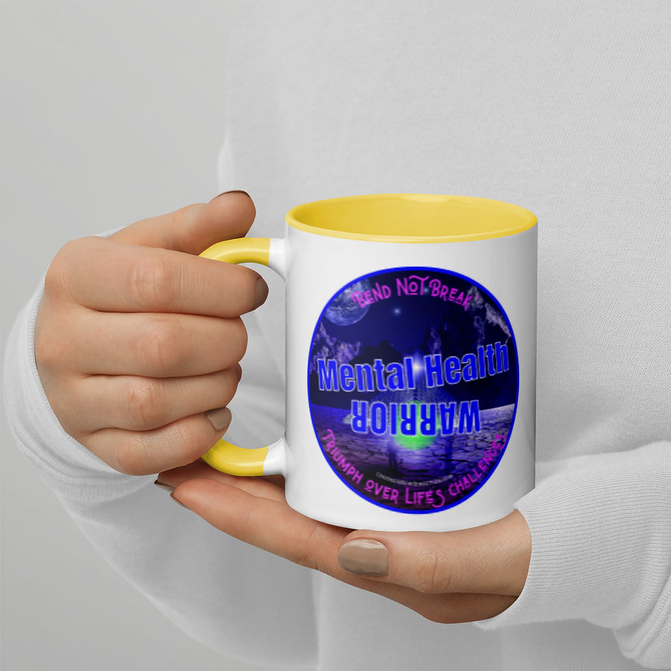 Thumbnail: Mental Health Warrior Coffee Mug with Color Inside | (OSV3)