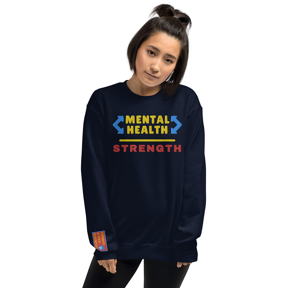 Thumbnail: Mental Health is Strength Embroidered Sweatshirt | Unisex | (CV2)
