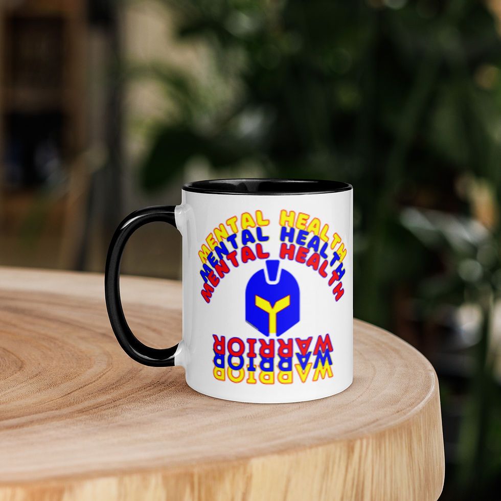 Thumbnail: Mental Health Warrior Coffee Mug with Color Inside | (HV30)