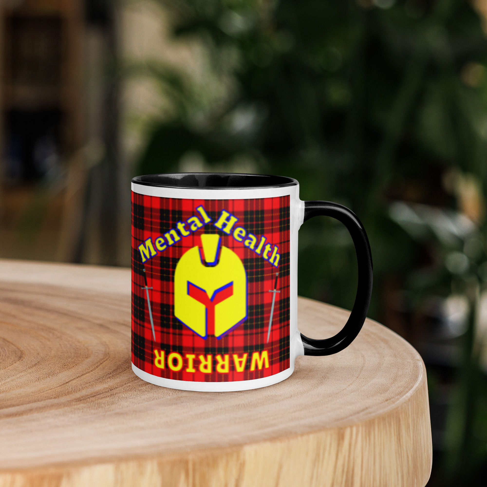 Mental Health Warrior Coffee Mug with Color Inside | (HV31-RP)
