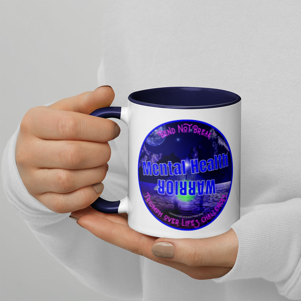 Thumbnail: Mental Health Warrior Coffee Mug with Color Inside | (OSV3)